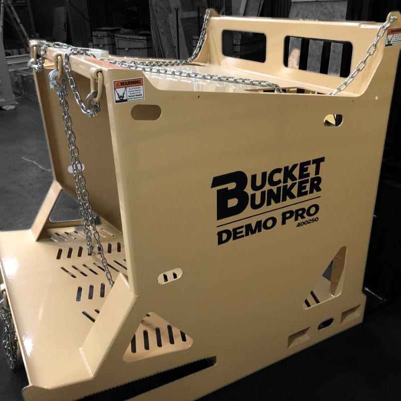 Demo Pro - Large Skid Steer Attachment Storage Rack - Bucket Bunker 400250