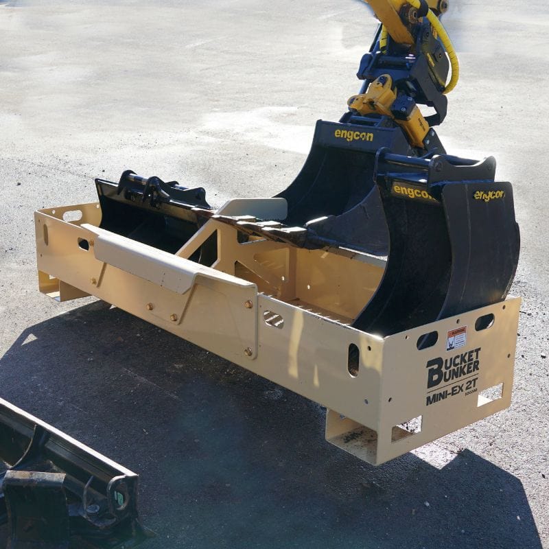 Storage Rack for 2-Ton Excavator Attachments - by Bucket Bunker 500200