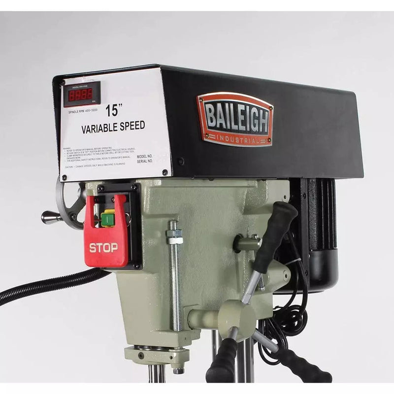 Baileigh DP-15VSF; 110/220V Single Phase (Prewired 110) 15" Variable Speed Floor Drill Press BI-1002989
