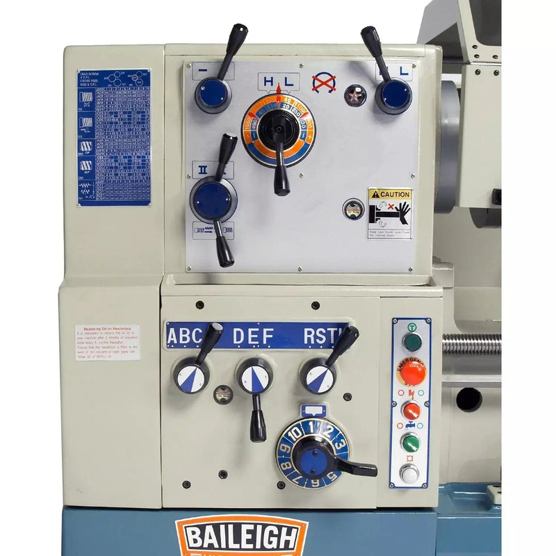 Baileigh PL-2080; 220V 3Phase 15 HP Precision Lathe, 20" Swing 80" Length 3-1/8" Bore BI-1006176