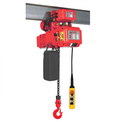 Bison Lifting Equipment 3 Ton Electric Chain Hoist with Trolley, 3 Phase, Single Speed - HHHBD01SK-01+WPC03 HHBD01SK-01+WPC03