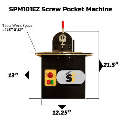 Safety Speed SPM101EZ Tabletop Screw Pocket Machine SPM101EZ