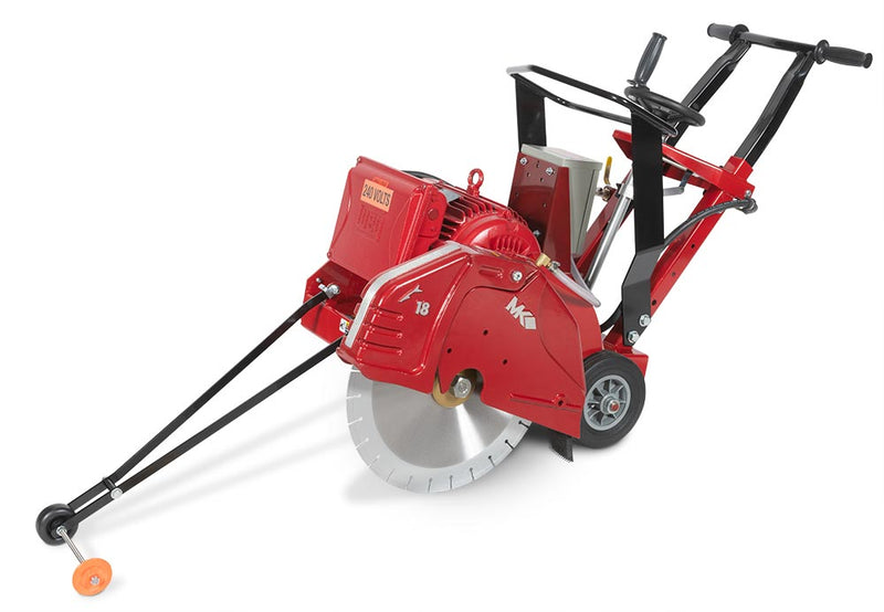 How to use a walk behind concrete saw