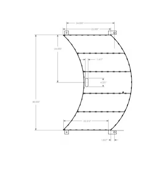 24" (L) Ramp Extension for 65" Turntable