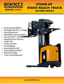 EKKO EK18RR Stand-Up NA Reach Truck 4000 lb Cap., 275"Lift Ht.