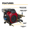 BE Industrial 4,000 PSI 8.2 GPM Cold Water Gas Pressure Washer - B4024HETBGS