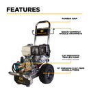 4.2GPM Cold Water Gas Pressure Washer Honda GX390 Engine and General Triplex Pump on Stainless Steel Frame - B4213HSJS