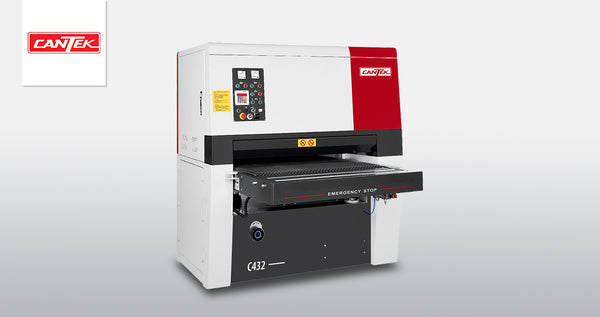 CANTEK C432-75 (3PH) 43″ Two Head Wide Belt Sander - 70″ Belt Industrial Woodworking Machine