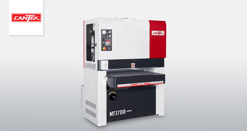 CANTEK MT37DD 37 Inch Two Head Wide Belt Metal Sander - Industrial Heavy Duty Sanding Machine