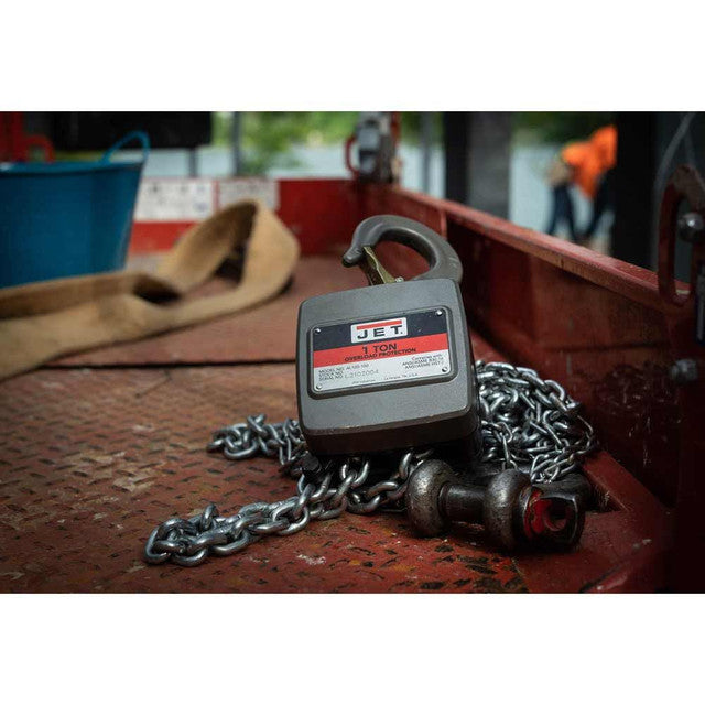 JET AL100-050-90 TON 90FT LIFT Manual Chain Hoist 1/4 Ton 90ft Lift - Grade 100 Steel Chain with Dual Pawl Brake JT9-133060