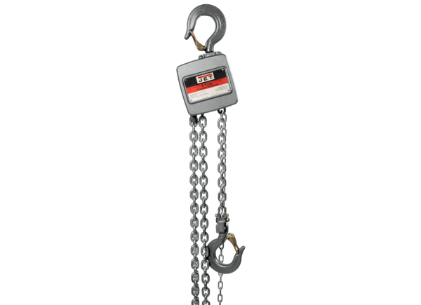JET AL100-100-10 Manual Chain Hoist 1 Ton 10ft Lift - Aluminum Construction 20% Lighter JT9-133110