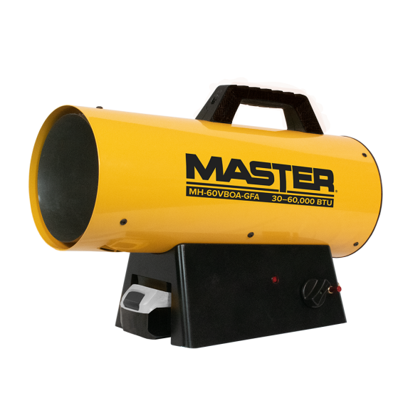 Master 60,000 BTU Battery Operated LP Forced Air Heater - Variable Output - Battery Not Included