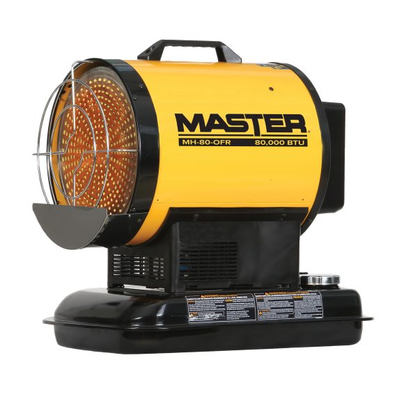 Master 80,000 BTU Battery Operated Kerosene/Diesel Radiant Heater with Thermostat - Battery Not Included