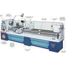 Grizzly Industrial South Bend SB1047PF 21x80 Gearhead Lathe with DRO - 15HP Industrial Metal Lathe with D1-8 Spindle