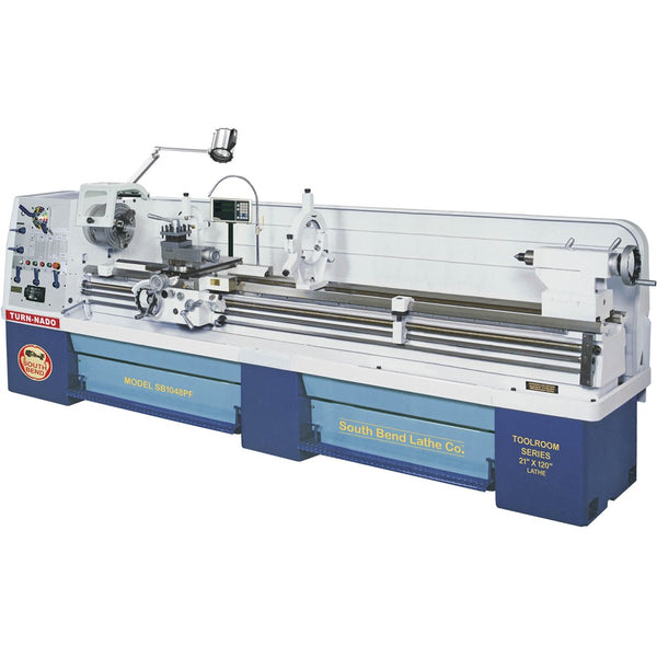 Grizzly Industrial South Bend SB1047PF 21x80 Gearhead Lathe with DRO - 15HP Industrial Metal Lathe with D1-8 Spindle