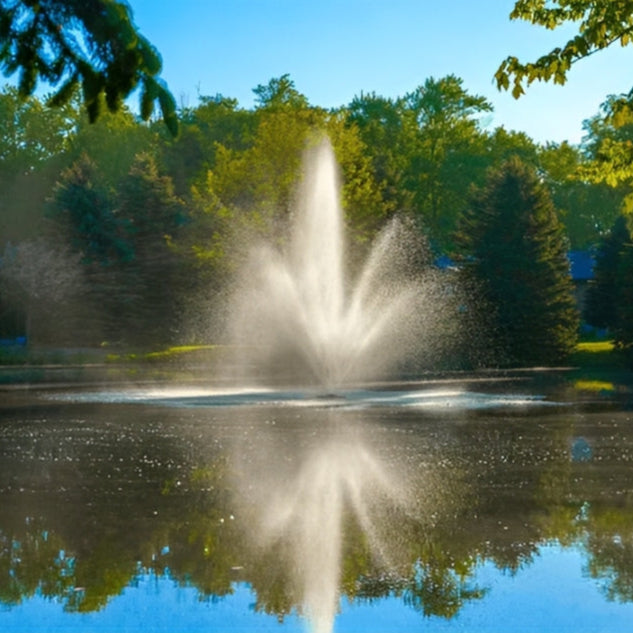 Scott Aerator Triad Fountain For Medium, Residential Ponds