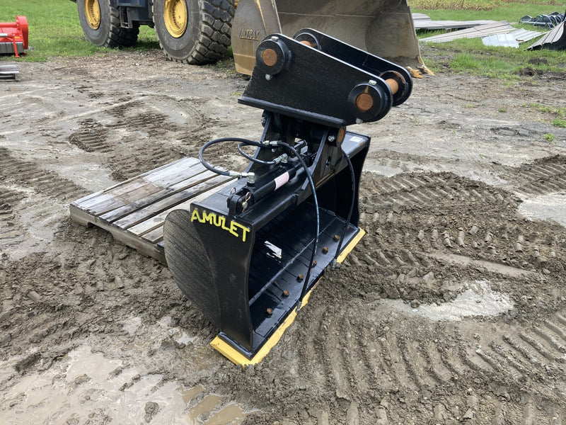Amulet T3-2-48 Hydraulic Tilt Bucket 48" Wide .28 CY Capacity CAT Bolt-On Edge Excavator Attachment
