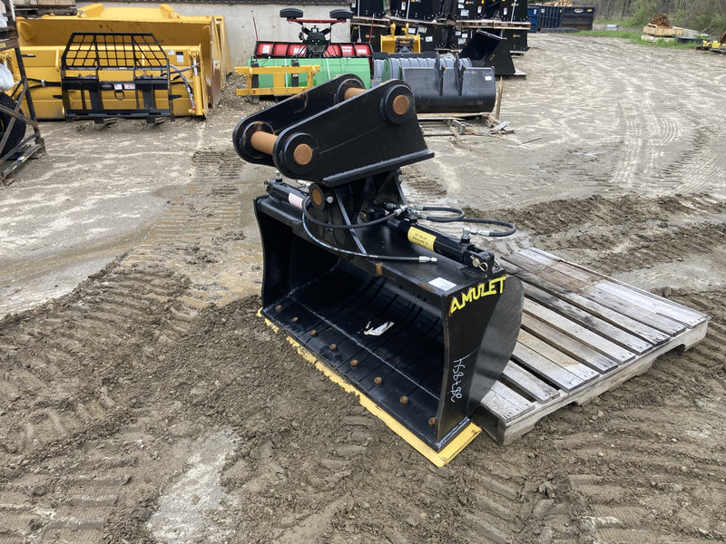 Amulet T3-2-48 Hydraulic Tilt Bucket 48" Wide .28 CY Capacity CAT Bolt-On Edge Excavator Attachment