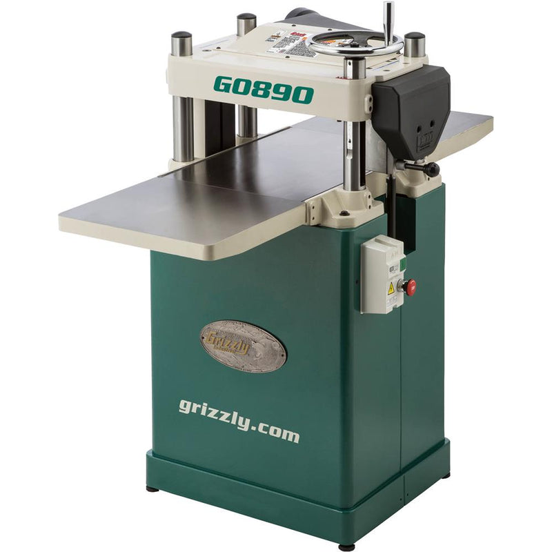 Grizzly Industrial G0890 15 Inch Thickness Planer - 3 HP Professional Fixed-Table Wood Planer with 2-Speed Gearbox