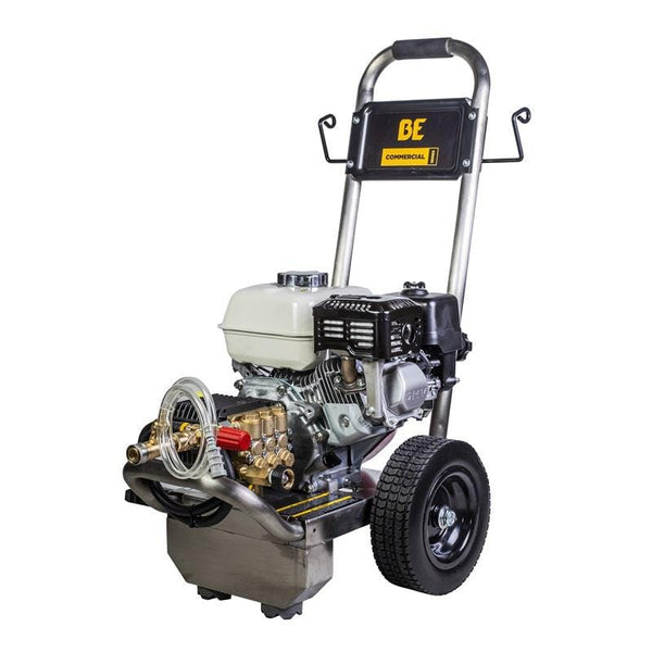 BE 196cc Honda GX200 2500 PSI @ 3.0 GPM External Unloader General TP2530J34 Pump Stainless Steel Pressure Washer PE-2565HWSGENSP