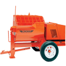 Crown 12S Series Mortar Mixer - 12 Cubic Feet, Steel Drum, Highway Towable, Torsion Axle, Direct Gear Drive