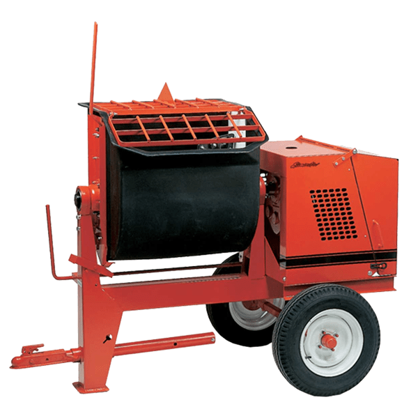 Crown 8P Series Mortar Mixer - 8 Cubic Feet, Poly Drum, Highway Towable