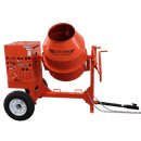 Crown C12 Series Concrete Mixer - 12 Cubic Feet, Steel Drum, Torsion Axle, Highway Towable
