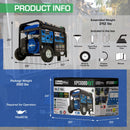 DuroMax XP13000HXT 10500W/13000W Tri-Fuel Gasoline Propane Natural Gas CO Alert Remote Start Generator New XP13000HXT