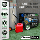 DuroMax XP15000HXT 12000W/15000W Tri-Fuel Gasoline Propane Natural Gas CO Alert Remote Start Generator New XP15000HXT