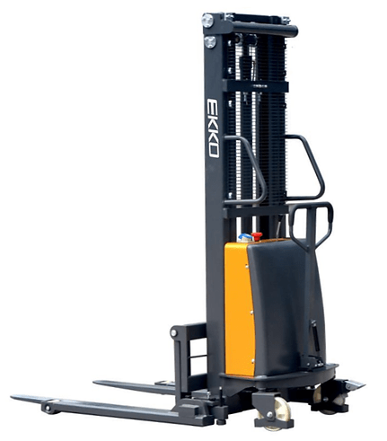 EKKO EA15B Semi-Electric Straddle Stacker 3300lbs. Cap., 119.4" Height EA15B