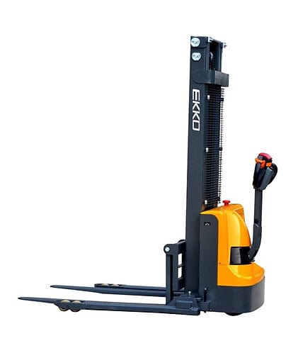 EKKO EB12E Full Powered Straddle Stacker 2640lbs. Cap., 119.4" Height EB12E