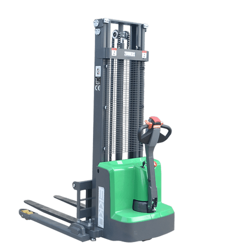 EKKO EB13E-145Li Full Powered Straddle Stacker 2800 lb Cap., 145" Height EB13E-145LI