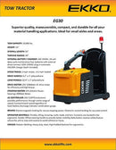 EKKO EG30 Tow Tractor 10,000lbs. Tow Capacity EG30