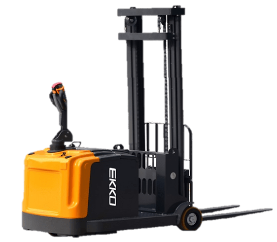 EKKO EK14-130 Fully Powered Counterbalanced Walkie Stacker 3300 lb Cap., 130" Height EK14-130