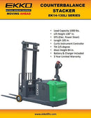 EKKO EK14S-130LI Lithium Counterbalanced Walkie Stacker SIDE-SHIFTING EK14S-130LI