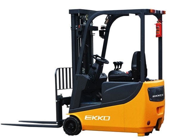 EKKO EK15A 3 Wheel Electric Forklift, 3300 lb Cap., 177" Lift Ht., Side Shift EK15A