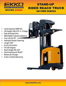 EKKO EK18RRL Stand-Up NA Reach Truck 4000 lb Cap., 196"Lift Ht. EK18RRL