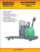 EKKO EP30A-LI Lithium Rider Pallet Jack 6600lbs. Capacity EP30ALI