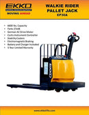 EKKO EP30A Rider Pallet Jack 6600lbs. Capacity EP30A