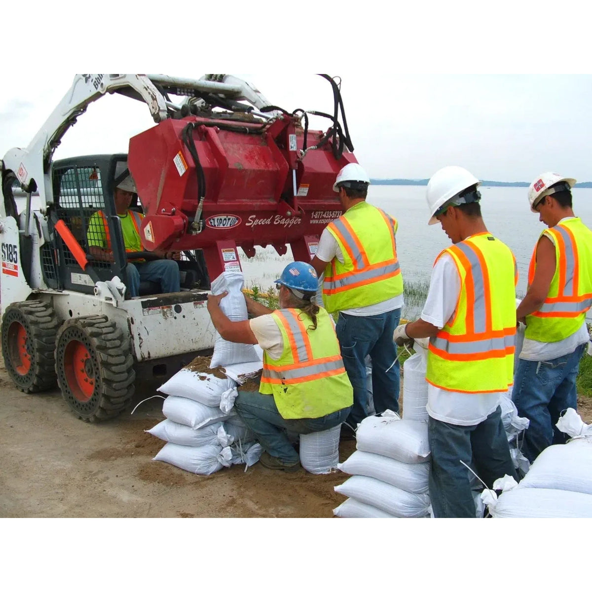 EZ SPOT UR Skid Steer Speed Sand Bagger Attachment