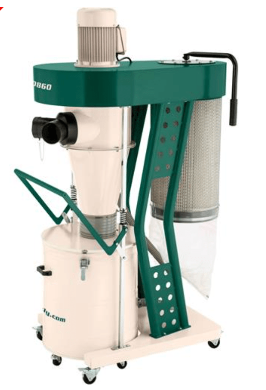 Grizzly G0860 11/2 HP Portable Cyclone Dust Collector