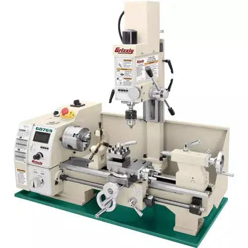 Grizzly Industrial 8" x 16" Variable-Speed Lathe with Milling Head G0769