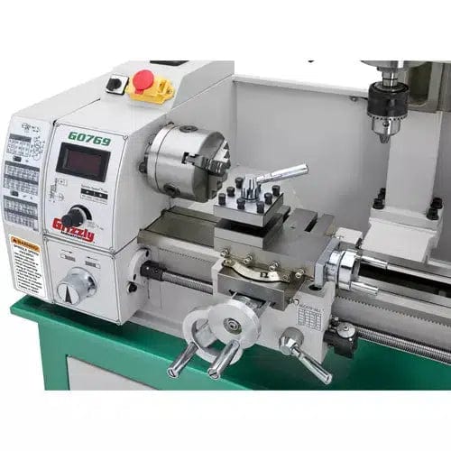Grizzly Industrial 8" x 16" Variable-Speed Lathe with Milling Head G0769