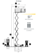 IMER ACCESS - IM 3540 46ft Indoor Electric Scissor Lift 1128506