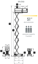 IMER ACCESS - IM 4740 - 46ft Indoor Electric Scissor Lift 1128556