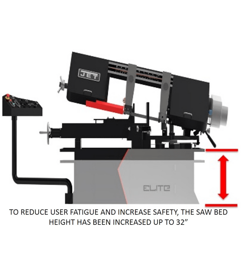 JET Elite EHB-1018V, 10 x 18 Variable Speed Bandsaw JET-891060