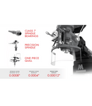 JET Elite ETM-949 Mill with 2-Axis Newall DP700 DRO and X-Axis JET Powerfeed and USA Made Air Draw Bar JET-894153