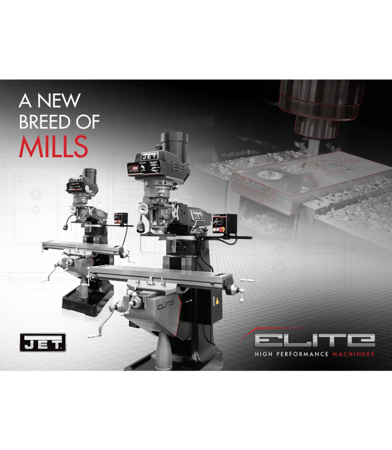 JET ETM-949 Mill with 3-Axis ACU-RITE MILLPWR CNC JET-894041