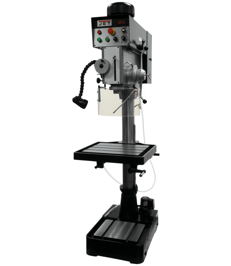 JET Geared Head Drill Press with Power Downfeed, 2HP, 3Ph, 230V | JDP20EVST-230-PDF JET-354245