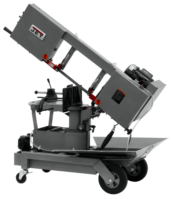 JET HVBS-10-DMWC 10” Horizontal/Vertical Dual Mitering Portable Band Saw with Coolant System, 1HP, 115V, 1 Ph JET-424465
